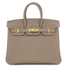 エルメス HERMES バーキン 25 エトゥープ トゴ ハンドバッグ ゴールド金具 新品 未使用 グレージュ