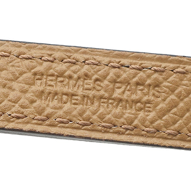 エルメス HERMES リバーシブルベルト バブル 70 13mm ニューブルージーン×ビスキュイ ヴォースイフト ヴォーエプソン GP ベルト ピンクゴールド金具 茶 青 PG金具