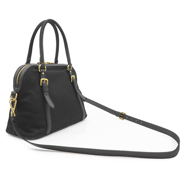 プラダ PRADA ロゴプレート 2WAY ハンドバッグ 1BB013 NERO プラダ PRADA ロゴプレート 2WAY ハンドバッグ 1BB013 NERO