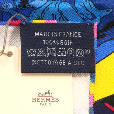 エルメス HERMES カレ90 CARRE マリン×ルージュヴィフ×マルチカラ シルク スカーフ 【SPACE DERBY/スペースダービー】