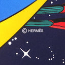 エルメス HERMES カレ90 CARRE マリン×ルージュヴィフ×マルチカラ シルク スカーフ 【SPACE DERBY/スペースダービー】