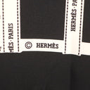 エルメス HERMES カレ90 CARRE ブラック×ホワイト シルク スカーフ 【BOLDUC RIBBON/ボルデュック リボン】