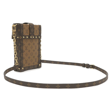 ルイヴィトン LOUIS VUITTON ポシェット トランク ヴェルティカル M67873 モノグラムリバース モノグラムキャンバス モノグラムリバースキャンバス ショルダーバッグ ゴールド金具 茶