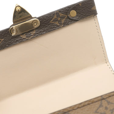 ルイヴィトン LOUIS VUITTON ポシェット トランク ヴェルティカル M67873 モノグラムリバース モノグラムキャンバス モノグラムリバースキャンバス ショルダーバッグ ゴールド金具 茶