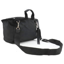 ジバンシイ GIVENCHY パンドラ スタッズ ブラック ナイロン レザー 2WAYバッグ シルバー金具 ハンドバッグ ショルダーバッグ