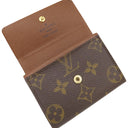 ルイヴィトン LOUIS VUITTON ポルト モネ プラ M61930 モノグラム モノグラムキャンバス コインケース ゴールド金具 茶 小銭入れ カードケース