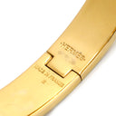 エルメス HERMES クリックH PM ホワイト×ゴールド GP エナメル ブレスレット 白 Hブレス