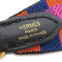 エルメス HERMES バンドリエール マキシ カドリーユ 25mm ブルーサフィール×アネモネ×カプシーヌ ヴォースイフト トワルコットン ショルダーストラップ ゴールド金具