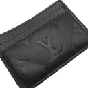 ルイヴィトン LOUIS VUITTON ポルトカルト クッサン M82748 ノワール ラムスキン カードケース ゴールド金具 黒 モノグラム エンボス LVサークル