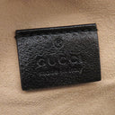 グッチ GUCCI GGマーモント ラウンドショルダー 550154 ブラック×ベージュ×レッド レザー ショルダーバッグ ゴールド金具 黒 赤