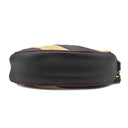 グッチ GUCCI GGマーモント ラウンドショルダー 550154 ブラック×ベージュ×レッド レザー ショルダーバッグ ゴールド金具 黒 赤