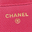 シャネル CHANEL マトラッセ クラシック スモール フラップ AP0231 ピンク レザー キャビアスキン 三つ折り財布 ゴールド金具 ココマーク コンパクト