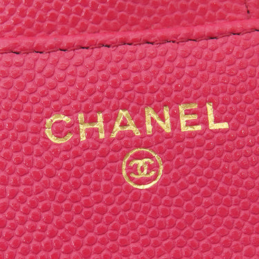 シャネル CHANEL マトラッセ クラシック スモール フラップ AP0231 ピンク レザー キャビアスキン 三つ折り財布 ゴールド金具 ココマーク コンパクト