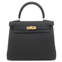 エルメス HERMES ケリー25 内縫い ブラック トゴ 2WAYバッグ ゴールド金具 新品 未使用 黒 ショルダー ハンドバッグ