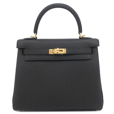 エルメス HERMES ケリー25 内縫い ブラック トゴ 2WAYバッグ ゴールド金具 新品 未使用 黒 ショルダー ハンドバッグ