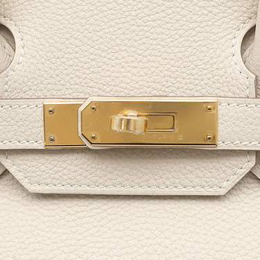 エルメス HERMES バーキン30 クレ トゴ ハンドバッグ ゴールド金具 新品 未使用 オフホワイト