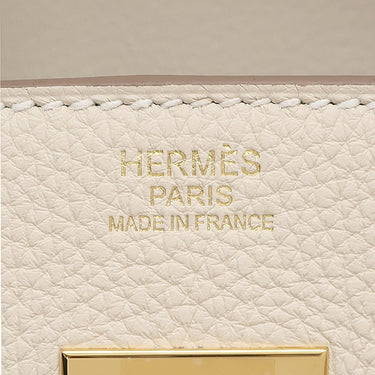 エルメス HERMES バーキン30 クレ トゴ ハンドバッグ ゴールド金具 新品 未使用 オフホワイト