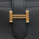 エルメス HERMES ベアン コンビネ ブラック ヴォーエプソン 三つ折り財布 ゴールド金具 黒