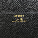 エルメス HERMES ベアン コンビネ ブラック ヴォーエプソン 三つ折り財布 ゴールド金具 黒