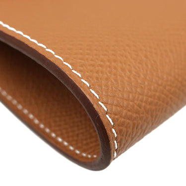 エルメス HERMES ケリーウォレット ロング トゥーゴー ゴールド ヴォーエプソン 長財布 シルバー金具 茶 ショルダー