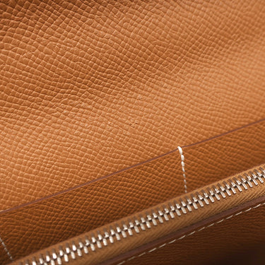 エルメス HERMES ケリーウォレット ロング トゥーゴー ゴールド ヴォーエプソン 長財布 シルバー金具 茶 ショルダー