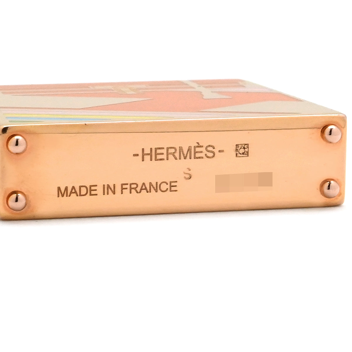 エルメス HERMES ケリー Hヴィブラシオン ピンクゴールド×オレンジ