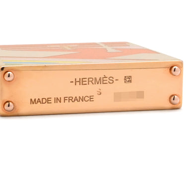 エルメス HERMES ケリー Hヴィブラシオン ピンクゴールド×オレンジ メタル チャーム ペンダントトップ バッグチャーム PG RG
