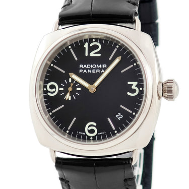 腕時計 パネライ PANERAI ラジオミール PAM00062 C番 自動巻き メンズ OH済 C番 K18WG無垢 スモールセコンド ブラック デイト