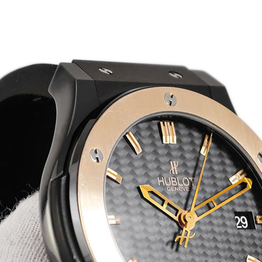 腕時計 ウブロ HUBLOT クラシックフュージョン セラミック キングゴールド 511.CO.1780.RX 自動巻き メンズ K18KG コンビ デイト