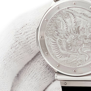 腕時計 ウブロ HUBLOT ドラゴン リミテッドエディション 1589.100.1 自動巻き メンズ MDM ブラック デイト 蓋付き 日本限定モデル