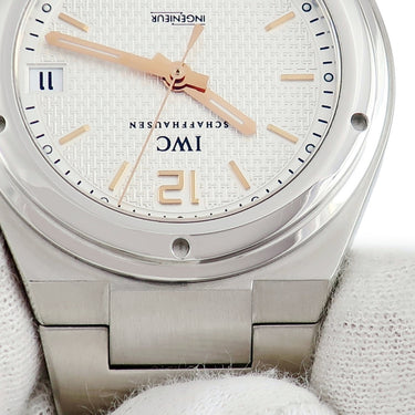 腕時計 IWC IWC インヂュニア オートマティック ミッドサイズ IW451503 自動巻き メンズ レディース シルバー バー アラビア