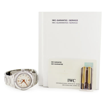 腕時計 IWC IWC インヂュニア オートマティック ミッドサイズ IW451503 自動巻き メンズ レディース シルバー バー アラビア