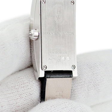 腕時計 ハリーウィンストン Harry Winston アヴェニューC ミニムーンフェイズ AVCQMP16WW001 クオーツ レディース K18WG シェル 純正ダイヤ