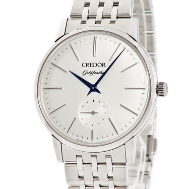 腕時計 クレドール Credor ゴールドフェザー U.T.D. GCBE991 6898-01A0 手巻き メンズ スモールセコンド 青針 セイコー