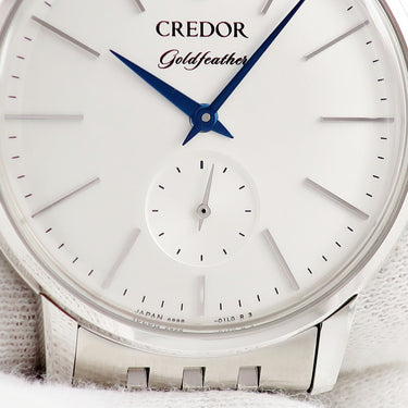 腕時計 クレドール Credor ゴールドフェザー U.T.D. GCBE991 6898-01A0 手巻き メンズ スモールセコンド 青針 セイコー