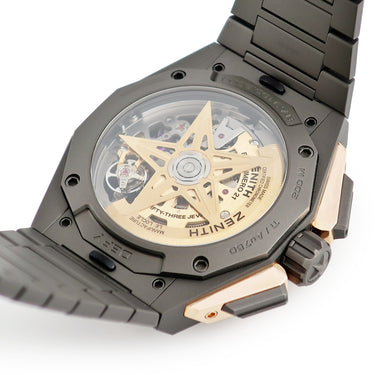 腕時計 ゼニス ZENITH デファイ エクストリーム 87.9100.9004/03.I001 自動巻き メンズ K18RG×Ti コンビ スケルトン