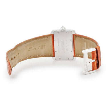 腕時計 カルティエ Cartier タンク ディヴァン ミニ WA301236 クオーツ レディース ロジウム加工K18WG無垢 純正ダイヤ ディバン