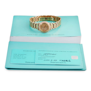腕時計 ティファニー Tiffany & Co Tウォッチ 68477441 クオーツ レディース K18PG無垢 ピンクゴールド 純正ダイヤ パヴェ 限定3本