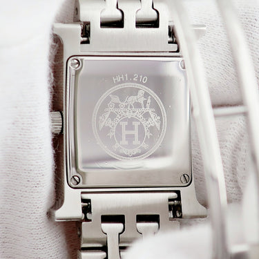 腕時計 エルメス HERMES Hウォッチ HH1.210.283 クオーツ レディース 純正ダイヤ シェル H型 スクエア 2針 シンプル SS クォーツ