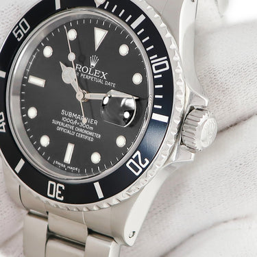 腕時計 ロレックス ROLEX サブマリーナー デイト 16800 87番台 自動巻き メンズ 87番台 黒 ブラック オイスターブレス ダイバーズ