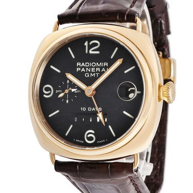 腕時計 パネライ PANERAI ラジオミール 10デイズ GMT PAM00273 自動巻き メンズ O番 ブラック K18PG無垢 限定