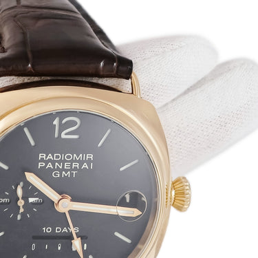 腕時計 パネライ PANERAI ラジオミール 10デイズ GMT PAM00273 自動巻き メンズ O番 ブラック K18PG無垢 限定