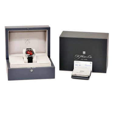腕時計 H.モーザー H. MOSER & CIE. パイオニア センターセコンド 3200-1207 自動巻き メンズ 赤 スイスマッドレッド フュメ グラデーション