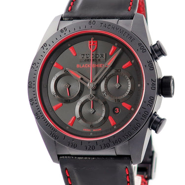 腕時計 チュードル TUDOR ファストライダー ブラックシールド 42000CN I番 自動巻き メンズ I番 クロノグラフ 黒 赤 チューダー