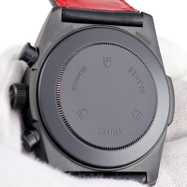腕時計 チュードル TUDOR ファストライダー ブラックシールド 42000CN I番 自動巻き メンズ I番 クロノグラフ 黒 赤 チューダー