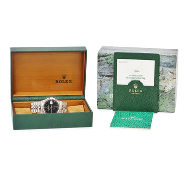 腕時計 ロレックス ROLEX デイトジャスト サンダーバード 16264 U番 自動巻き メンズ OH済 U番 K18WG×SS コンビ 黒 ポストヴィンテージ