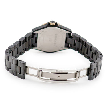 腕時計 シャネル CHANEL J12 365 H3842 自動巻き メンズ K18PG 純正ダイヤ ブラック セラミック コンビ 黒 ギョウシェ デイト