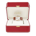 腕時計 カルティエ Cartier サントス デュモン LM W2SA0011 クオーツ メンズ レディース K18PG無垢×SS コンビ ローマン 青針 サンレイ