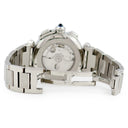 腕時計 カルティエ Cartier パシャ 42mm クロノグラフ W31085M7 自動巻き メンズ 青針 デイト アラビア バー スモールセコンド