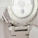 腕時計 カルティエ Cartier パシャ 42mm クロノグラフ W31085M7 自動巻き メンズ 青針 デイト アラビア バー スモールセコンド